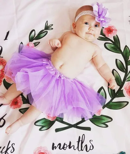 Vista 3 de Belababy - Falda tutú para bebé tutús 5 capas de tul para niñas y bebes
