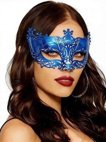 Vista 9 de Yalice Máscara veneciana para mascarada, para mujer, para fiesta, para ojos, accesorios para disfraz Rojo