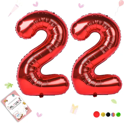 Vista 84 de Globos grandes de 40 pulgadas de números del 0 al 9, globos numéricos para decoración de fiesta de cumpleaños, globos de helio de aluminio
