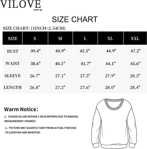 Vista 6 de VILOVE Sudadera de salud mental para mujer Dear Person Behind Me Pullover Casual Inspiration Be Kind Blusa Tops