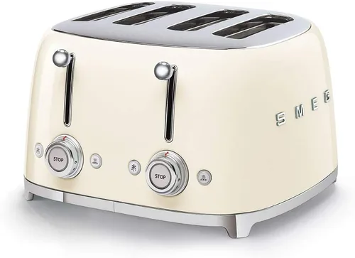 Vista 15 de Smeg Tostadora de 4 Rebanadas Estilo Retro Estético de los 50, 6 Preajustes, Ranuras Extra Anchas, Negro TSF03BLUS