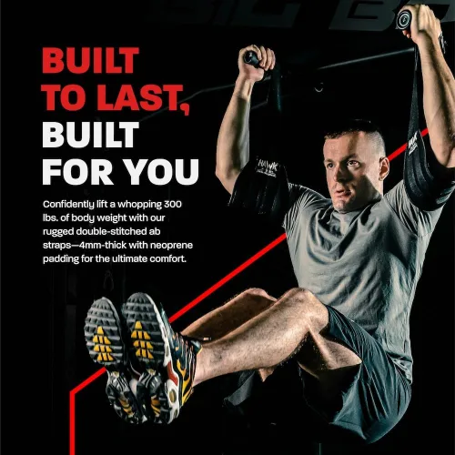 Vista 4 de Hawk Sports Correas para abdominales para hombres y mujeres, equipo de entrenamiento abdominal para máximas ganancias de fitness y culturismo