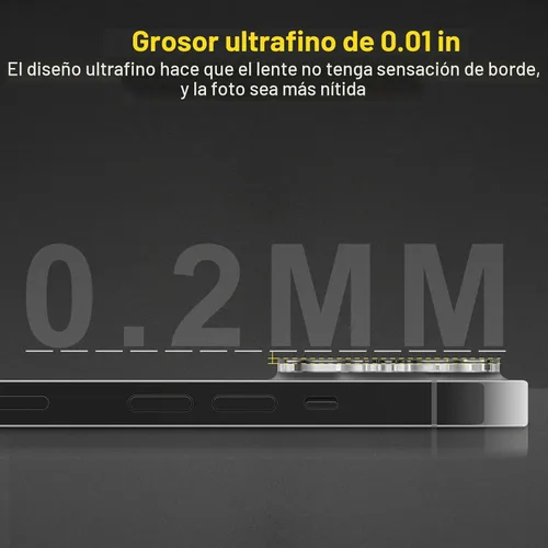 Vista 6 de Protector de lente de cámara (paquete de 3) compatible con iPhone 12 Pro Max, protector de lente de cámara, transparente, HD, antiarañazos