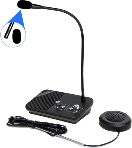 Vista 8 de Sistema de altavoces de intercomunicación de ventana, micrófono de intercomunicación de doble vía, altavoz de ventana para hablar a través