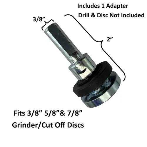 Vista 4 de Keyfit Tools Adaptador de taladro de EE. UU. para discos de amoladora de eje de 3/8 pulgadas, 5/8 pulgadas y 7/8 pulgadas y ruedas de corte