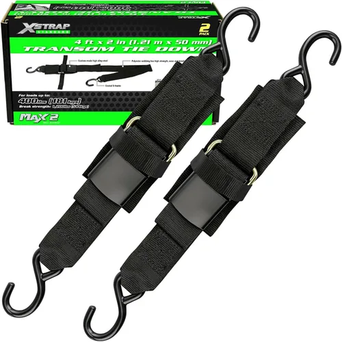 Vista 9 de XSTRAP STANDARD 1PK 5 cm x 3,3 m Correa de amarre para popa de barco, correa de remolque marino para barco con ganchos