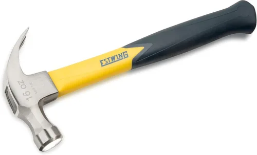 Vista 2 de ESTWING Sure Strike Hammer - Martillo de garra curvada de 16 onzas con cara lisa y mango de fibra de vidrio, MRF16C