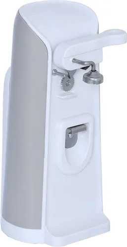Vista 3 de Brentwood J-30W Abrelatas eléctrico alto con afilador de cuchillos y abrebotellas, color blanco
