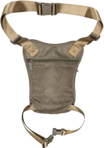 Vista 4 de Bolsa Cangurera Larswon con Ajuste en Muslo y Cintura, Riñonera Táctica, Bolsa para Motocicleta Impermeable A- Verde Ejército
