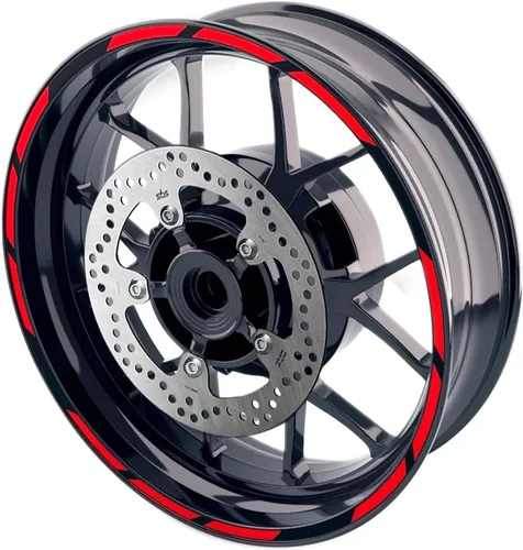 Vista 22 de MC MOTOPARTS Pegatinas para llantas exteriores de 17 pulgadas S01B compatibles con YZF R125 MT125 MT07 MT10 MT25 FZ25 MT03 (azul)