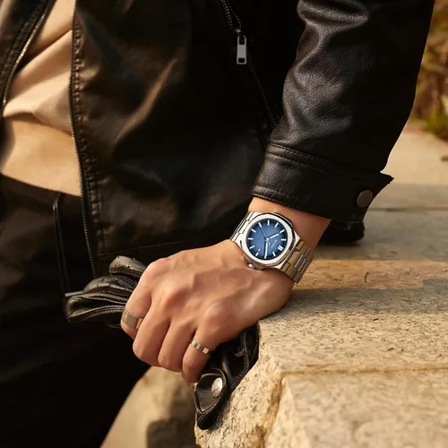 Vista 7 de BUREI Men Watches Gifts for Men Fashion Stainless Steel Analog Quartz Waterproof Watches for Mens