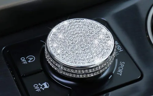 Vista 3 de Accesorios brillantes para el interior del automóvil para Lexus GS300 2012-2018 con perilla de modo de conducción (plata, GS 2012-2018)