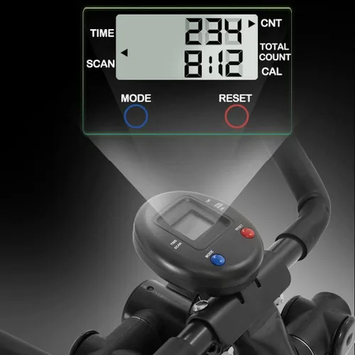 Vista 6 de Máquina elíptica, caminadores de aire, planeador de aire multidireccional, para fitness, máquina de entrenamiento y ejercicio con monitor LCD, B, A