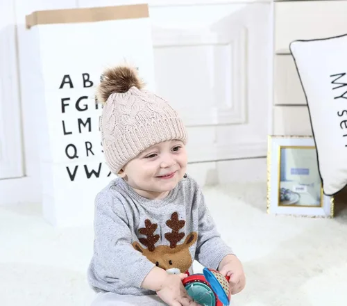 Vista 5 de DANMY Gorro para bebé, recién nacido, para invierno, cálido, para niños y niñas, gorro cálido de invierno