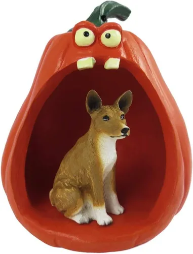 Vista 124 de Conversation Concepts Figura de Corgi galés de Halloween y calabaza Welsh Corgi Pembroke