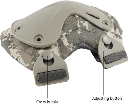 Vista 2 de Rodilleras tácticas de camuflaje y coderas para Airsoft Paintball Caza Ejército Patín Deportes al aire libre