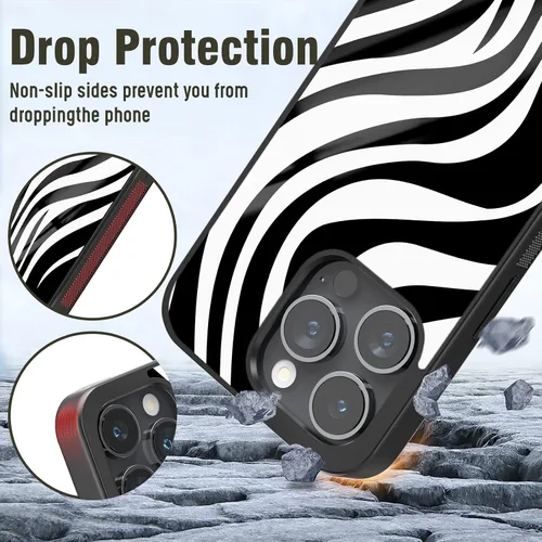 Vista 4 de Fundas de teléfono con patrones de cebra, dulces para niñas para iPhone 5 6 7 8 11 12 13 14 15 16 Pro Max Plus Mini Xr Xs SE, para Samsung Galaxy