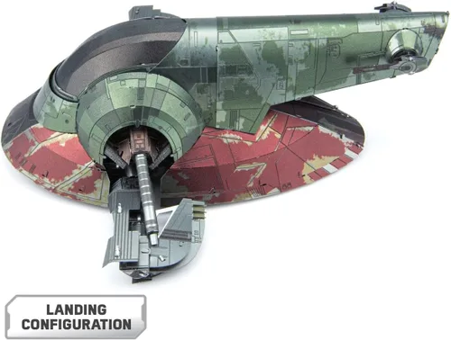 Vista 6 de Metal Earth Serie Premium Star Wars Boba Fett Starfighter 3D Kit de modelo de metal con pinzas Fascinaciones