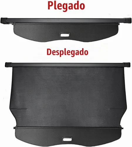 Vista 5 de Cubierta de Carga para Accesorios de Jeep Grand Cherokee 2011-2021, Protector Retráctil de Seguridad para Equipaje con Textura de Fibra de Carbono