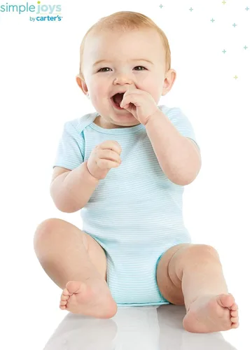 Vista 5 de Simple Joys by Carters Body unisex de manga corta para bebés paquete de 6