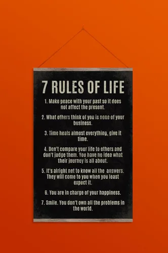 Vista 4 de 7 reglas de la vida, Poster de motivación