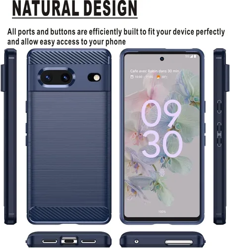 Vista 16 de Carcasa para Google Pixel 7 (poliuretano termoplástico), color negro Funda protectora de goma TPU flexible para Google Pixel 7 2022 de 6.3