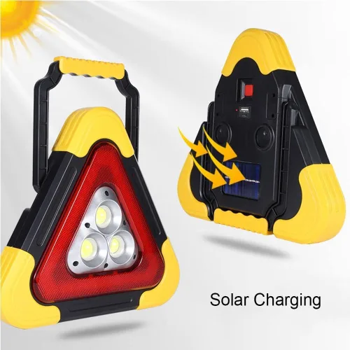 Vista 5 de Triángulo de seguridad de carga solar del triángulo de la emergencia del LED 2pcs 5 modo
