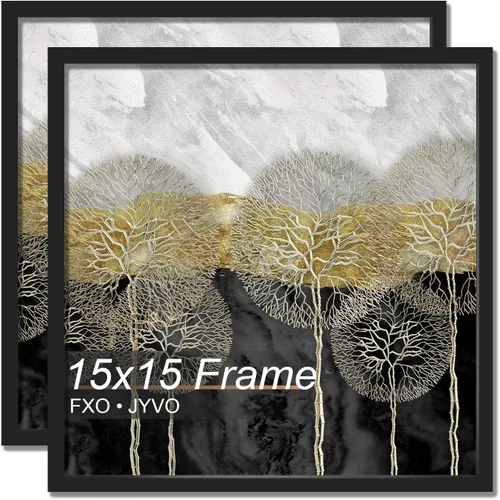 Vista 47 de Fxojyvo Marco de 4 x 4 pulgadas, marco negro para póster cuadrado de 4 x 4, peso ligero y altamente transparente, marco de 4 x 4 para pared, 1