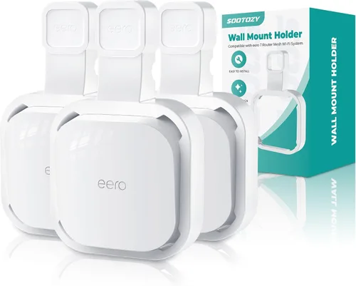 Vista 8 de Soporte de montaje en pared para eero 7 router Mesh Wi-Fi System – Sin cables desordenados, soporte de pared para extensor eero 7, soporte