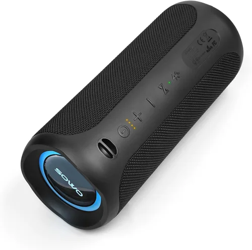 Vista 9 de Altavoz Bluetooth Inalámbrico Impermeable - Altavoz Portátil Potente con Subwoofer y Tweeter Integrados, Graves Extra, Sonido Estéreo, IP67, Luces