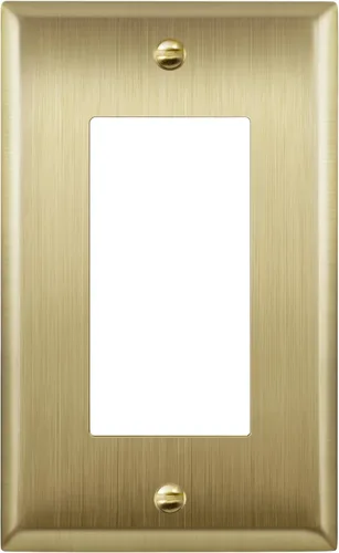 Vista 27 de ENERLITES Placa decorativa de pared metálica para interruptor o tomacorriente, acero inoxidable 201, tapa de tomacorriente, resistente a