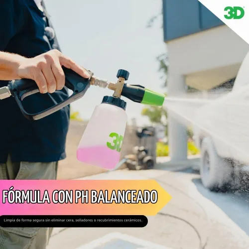 Vista 3 de 3D Jabón rosa para lavado de autos - pH equilibrado, fácil de enjuagar, jabón de coche sin arañazos, 16 onzas.