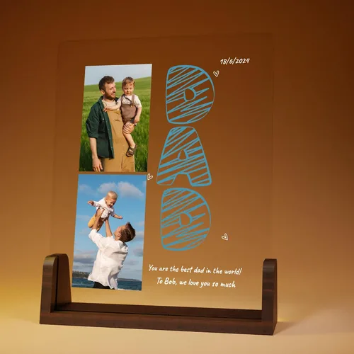 Vista 14 de EGD Placa acrílica personalizada de regalo para papá y mamá Regalos únicos para él con sus fotos favoritas Regalos personalizables para abuelos
