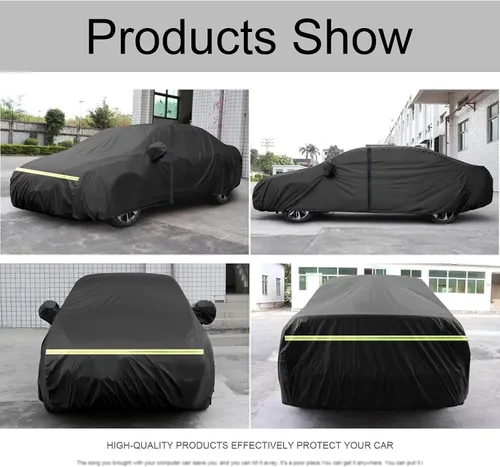 Vista 7 de Funda impermeable de coche compatible con Dacia Duster Logan Mcv Sandero para todo tipo de clima, cubierta completa para automóvil, resistente al
