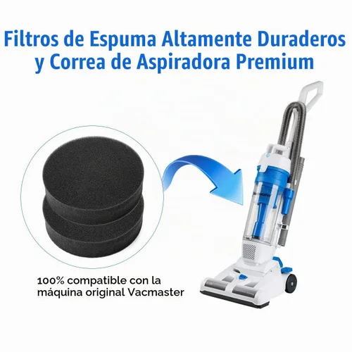 Vista 4 de Vacmaster 217163.01 Kit de vacío de 3 piezas con filtros de espuma y correa