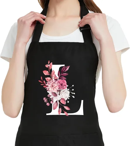 Vista 16 de Delantales Personalizados para Mujeres con Bolsillos, Lindos Delantales para Mujeres Chef de Repostería, Regalos de Cocina para el Cumpleaños de Mamá