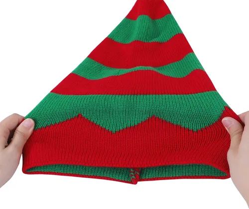 Vista 11 de American Trends Gorro de Papá Noel, gorro de Navidad cálido para invierno, gorro holgado de punto trenzado para adultos, mujeres y hombres, fiesta