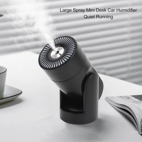 Vista 6 de Mini humidificador portátil, humidificador de aire silencioso, pequeño humidificador de niebla fría, humidificador de escritorio USB para automóvil