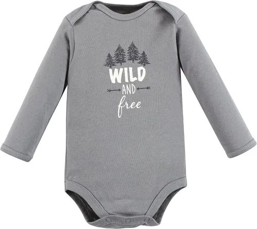 Vista 6 de Touched by Nature baby-girls Organic Cotton Long-sleeve Bodysuits