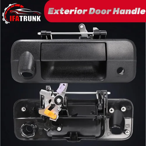 Vista 7 de Manija de compuerta trasera para Toyota Tundra 2007 2008 2009 2010 2011 2012 2013, con orificio para cámara de respaldo y orificio de cerradura que