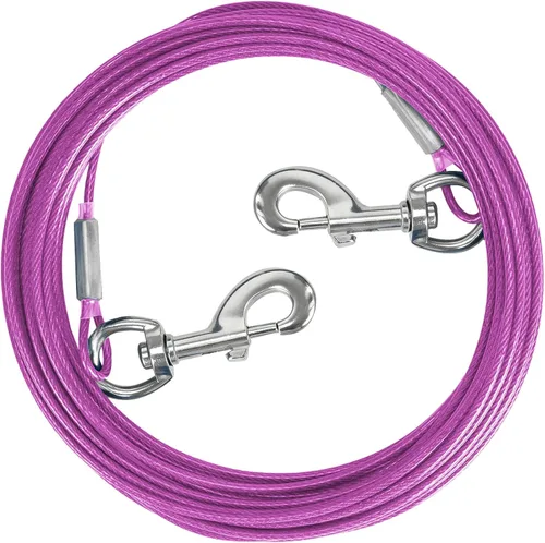 Vista 13 de Cable de Amarre para Perros, 10/20/30/50/100 Pies, Correas para Perros a Prueba de Mordidas para el Patio, Cable de Amarre Resistente para Perros