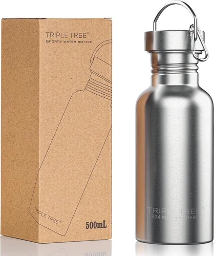 Vista 11 de Triple Tree - Botella de agua de acero inoxidable aislada al vacío de 34 onzas, doble pared, con tapa de boca ancha, mantiene la bebida caliente