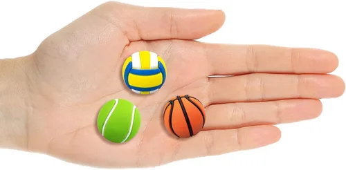 Vista 4 de Dijes de decoración deportiva 3D para baloncesto, fútbol, golf, béisbol, voleibol, fútbol, tenis, regalo para niños, niñas, adolescentes, hombres