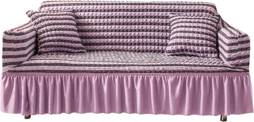 Vista 9 de Fundas elásticas de elastano para sofá, fundas de sofá de dos plazas con falda, antideslizantes, suaves, duraderas, extraíbles, lavables a máquina