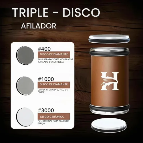 Vista 5 de Kit de afilador de cuchillos rodantes con disco de diamante y cerámica
