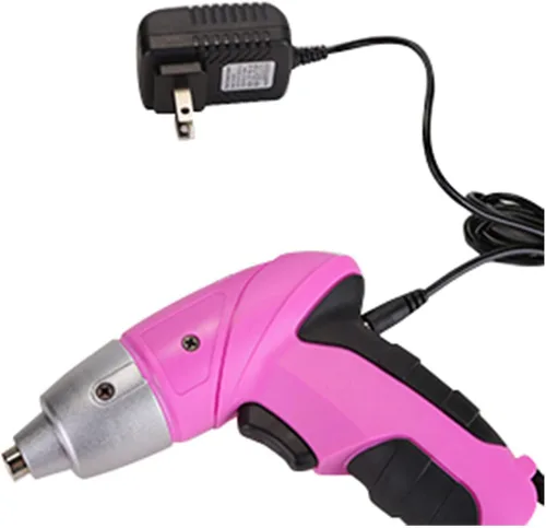 Vista 5 de DEKOPRO Juego de herramientas: kit de herramientas manuales para el hogar general de 98 piezas rosa con caja de almacenamiento de plástico