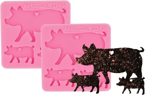 Vista 22 de Shiny Bear Family - Molde para llavero de resina para hacer manualidades con arte epoxi