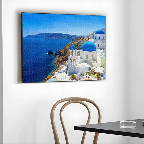 Vista 4 de Rompecabezas de 1000 piezas para adultos, adolescentes y niños – Desafiante de arte fino, rompecabezas de 1000 piezas del mar Egeo, regalo de juego