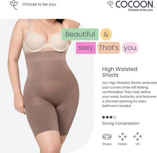 Vista 2 de CoCoon Shapewear High Waisted Short - Tummy Control