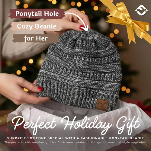 Vista 179 de Funky Junque - Gorro para mujer con ranura para cola de caballo